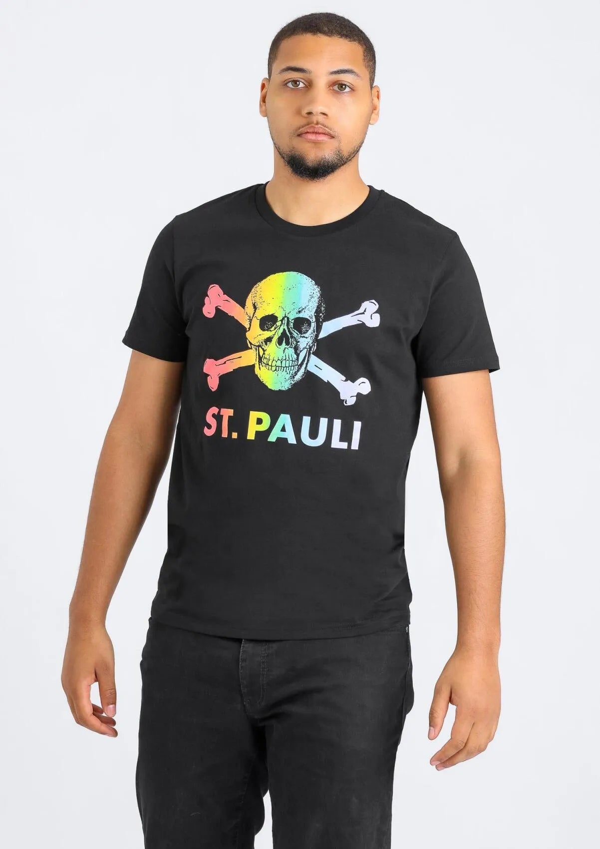 Camiseta calavera arcoíris