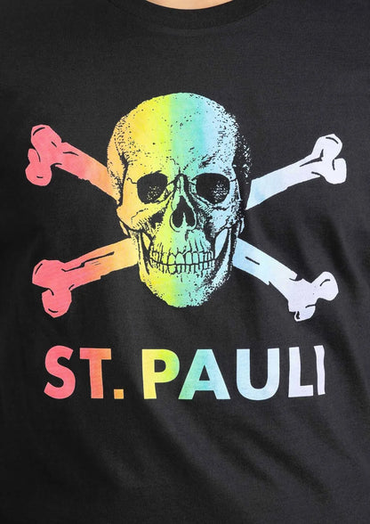 Camiseta calavera arcoíris
